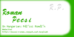 roman pecsi business card
